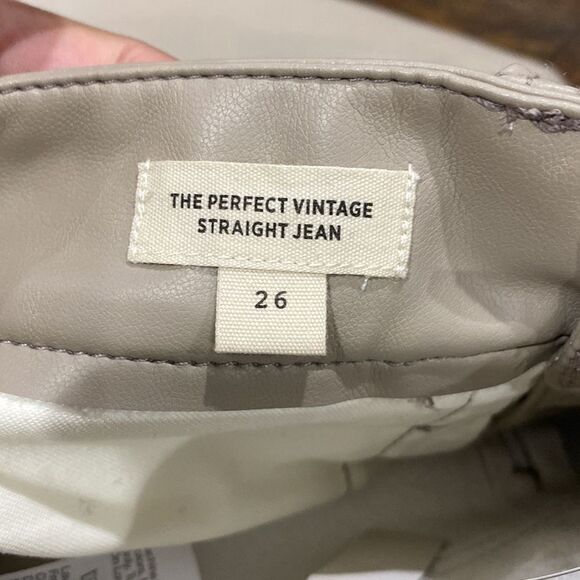 Madewell The Perfect Vintage Straight Jean: Faux Leather Edition - Picture 6 of 11